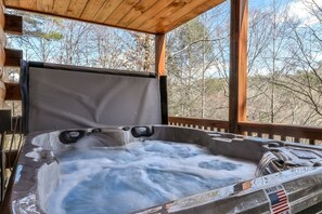 Soak Away In The Covered Hot Tub