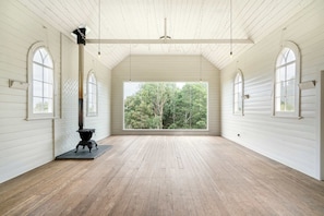 Our very special Chapel, the perfect space for group sessions of up to 20 people (for approved use only, please message us with your wellness or corporate retreat requests).