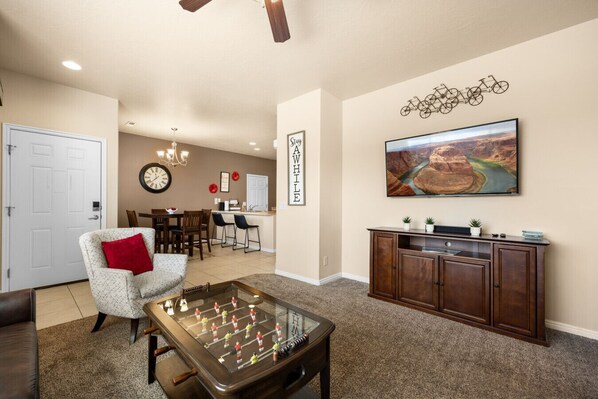 Open concept space offers space and comfort.