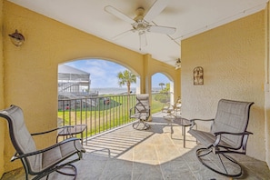 Take in the fresh air on the private balcony