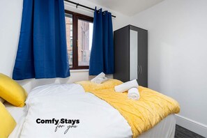 Blackout curtains in each bedroom