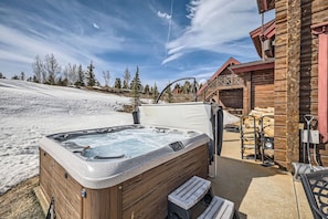 Unwind in the private hot tub
