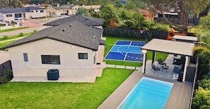 Enjoy the best of both worlds with our pool just steps from the playground.