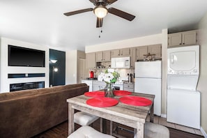 Make mealtime memories together at the dining table, seating 4