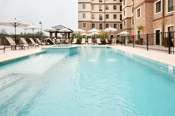 Take a dip in the outdoor pool.