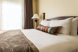 Drift to sleep in a comfortable bed after a wonderful day outside.