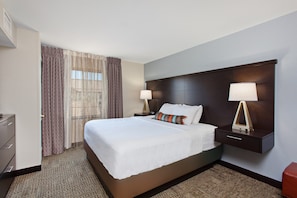 Drift to sleep in a comfortable bed after a wonderful day outside.
