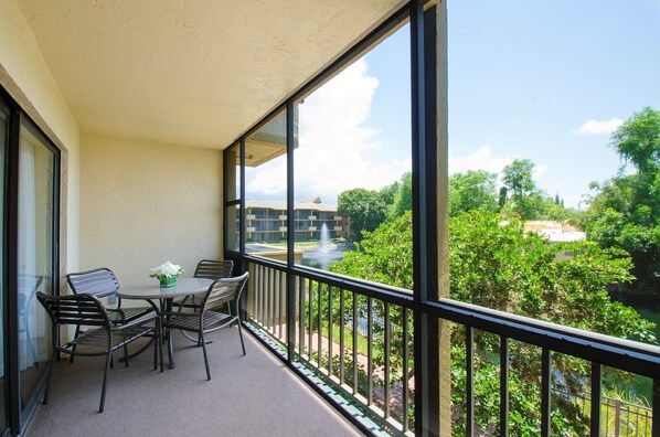 Sit out and enjoy the fresh air on your private balcony.