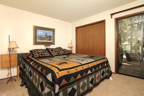 Get a good night sleep in the master bedroom.