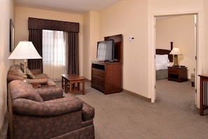 Enjoy TV in the living space.