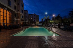 Take in gorgeous views while lounging around the on-site outdoor pool.