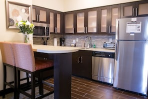 Settle into the dining area and enjoy a nice meal.