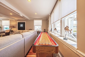 Shuffle board with a view
