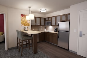 Prepare a meal in the equipped kitchen.