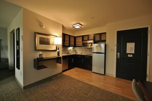 Make a quick snack in the kitchenette.