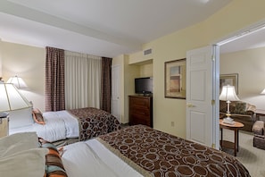 Drift to sleep in a comfortable bed after a busy day.