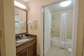Get ready for your day in the bathroom.