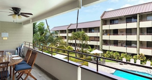 Lounge the day away or dine alfresco with gorgeous views on the lanai