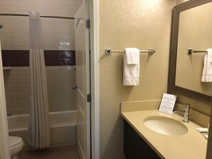 Get ready for your day in the bathroom.