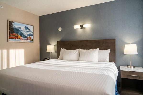 Get a peaceful night sleep in our cozy bedroom.