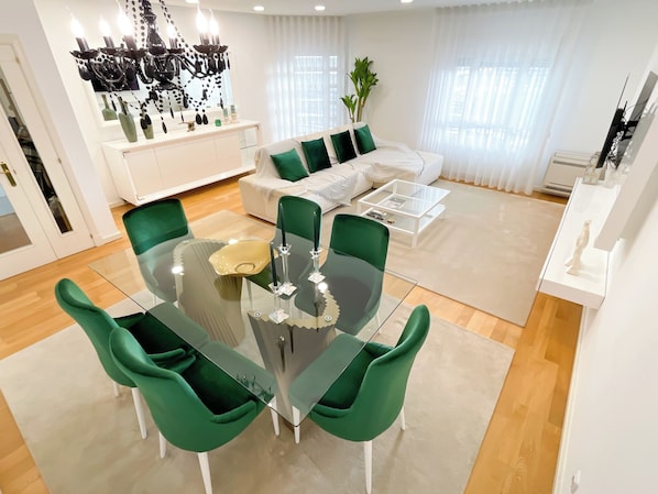 Living Room with dining area