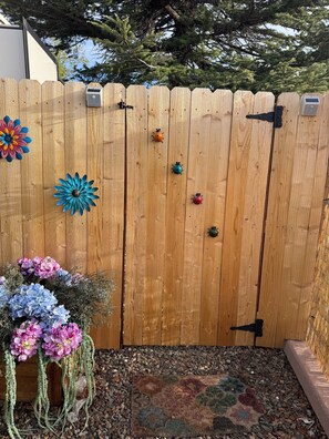 Entrance gate to your private yard