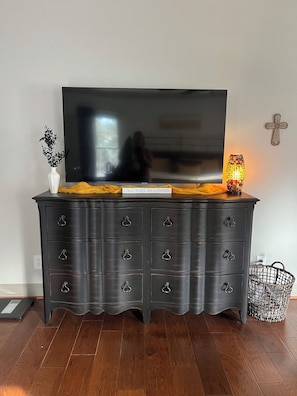 Master bedroom dresser and 55" smart TV