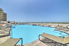 Aransas Princess Condominiums | Community Pool Area | Elevator Access