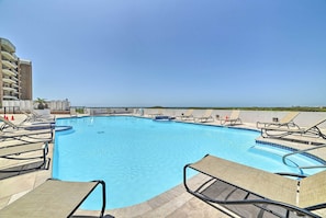 Aransas Princess Condominiums | Community Pool Area | Elevator Access