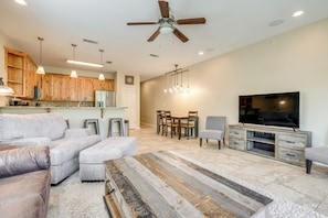 Property Interior | Single-Story Condo | Free WiFi | Central A/C & Heating