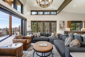 Living Room with Sectional Seating and 85" Samsung Smart TV | Main Level