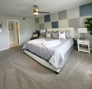 Master bedroom with king bed