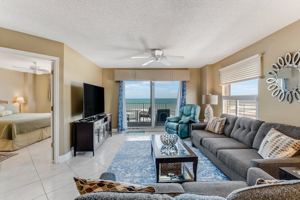 Enjoy panoramic Atlantic views from Blue Heron Condo 701 at Seawinds—this direct oceanfront corner unit in Ormond Beach is your perfect beach escape