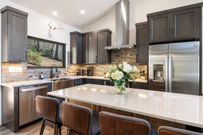 The kitchen is ready for home cooking