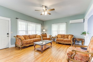 Living Room | Smart TV | Mini-Split A/C | Single-Story Home