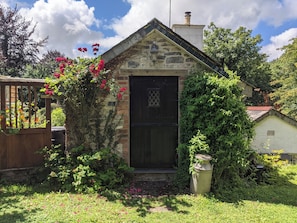 Exterior. (Stable door to bathroom).