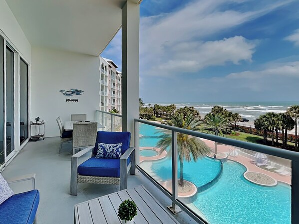 Private Balcony - Pool & Ocean Views