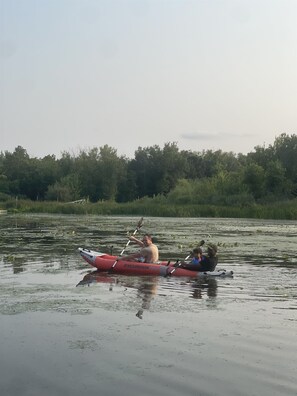 Adventure on the water! Enjoy our stand up paddle board or take the kayak out for a paddle with family and friends!