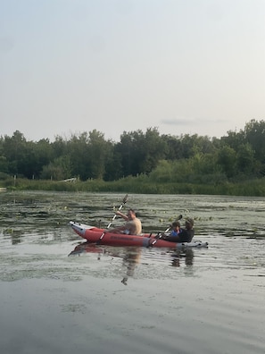 Adventure on the water! Enjoy our stand up paddle board or take the kayak out for a paddle with family and friends!
