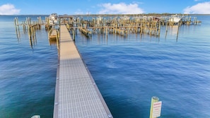Boat docking on Wolf Bay