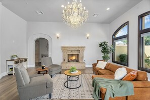 Formal Living Room with Gas Fireplace

