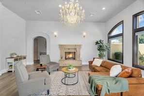 Formal Living Room with Gas Fireplace