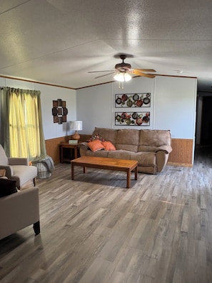 Plenty of seating in the spacious living room