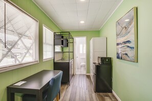 Property Interior | Single-Story Studio | Electric Heating | Window A/C Unit