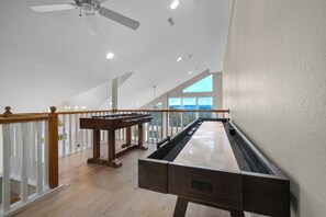 Enjoy a game of foosball or shuffleboard with friends!