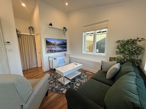 Living room with 65” Frame TV