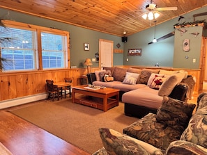 Living area with children's play area