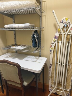 The walk in closet 
