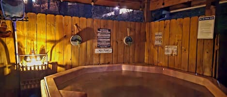 Private 6 person hot tub on deck