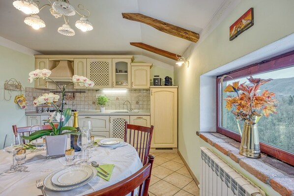 Kitchen and dining area